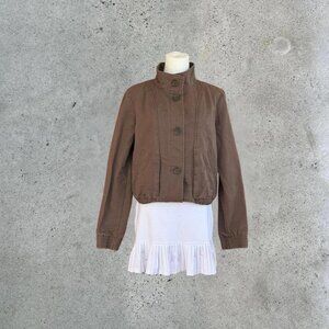 2010s brown high neck jacket